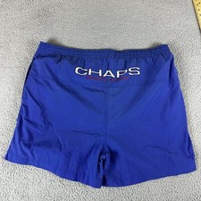 Chaps Ralph Lauren Shorts Mens XL Blue 100 Nylon Elastic Waist Swim Trunks