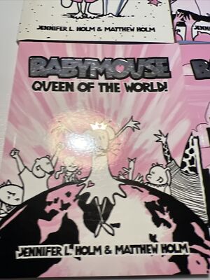 Babymouse Book Lot 1, 2, 3, 4, 11, 12 Youth Comic Style Fiction