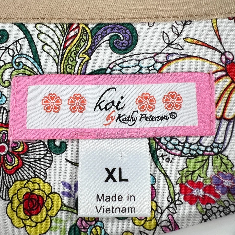 Blusa Médica Koi Justine XL Extra Grande Manga Corta Cuello en V Médica Nueva Foto 2 de 4