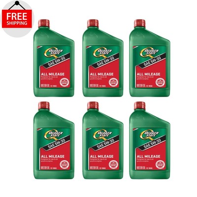 Quaker State High Mileage Synthetic Blend Engine Oil 5W-30 6 Quart ( Pack of 6 )
