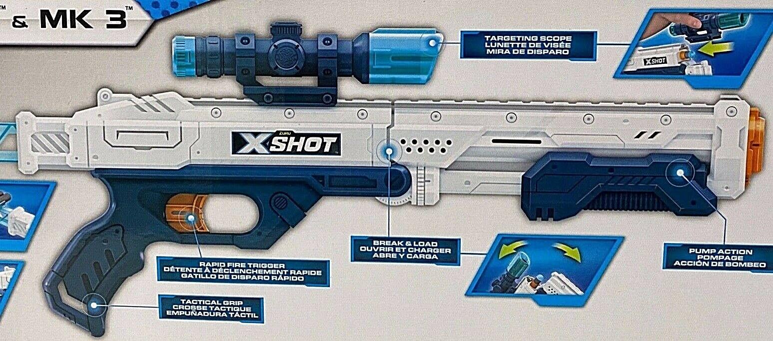 X Shot Foam Dart Blasters Fury Combo Guns Set With Can Targets Up To 90 Ft Zuru For Sale Online Ebay