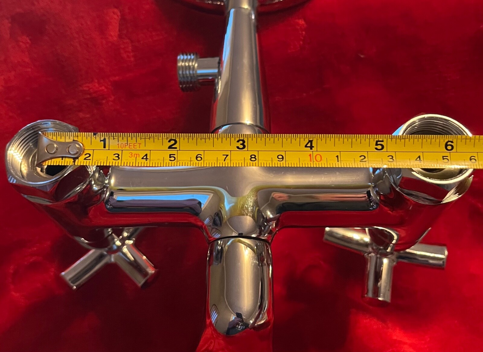 Polish Chrome Clawfoot Tub Faucet Wall Mount Hand Held Shower Bathtub