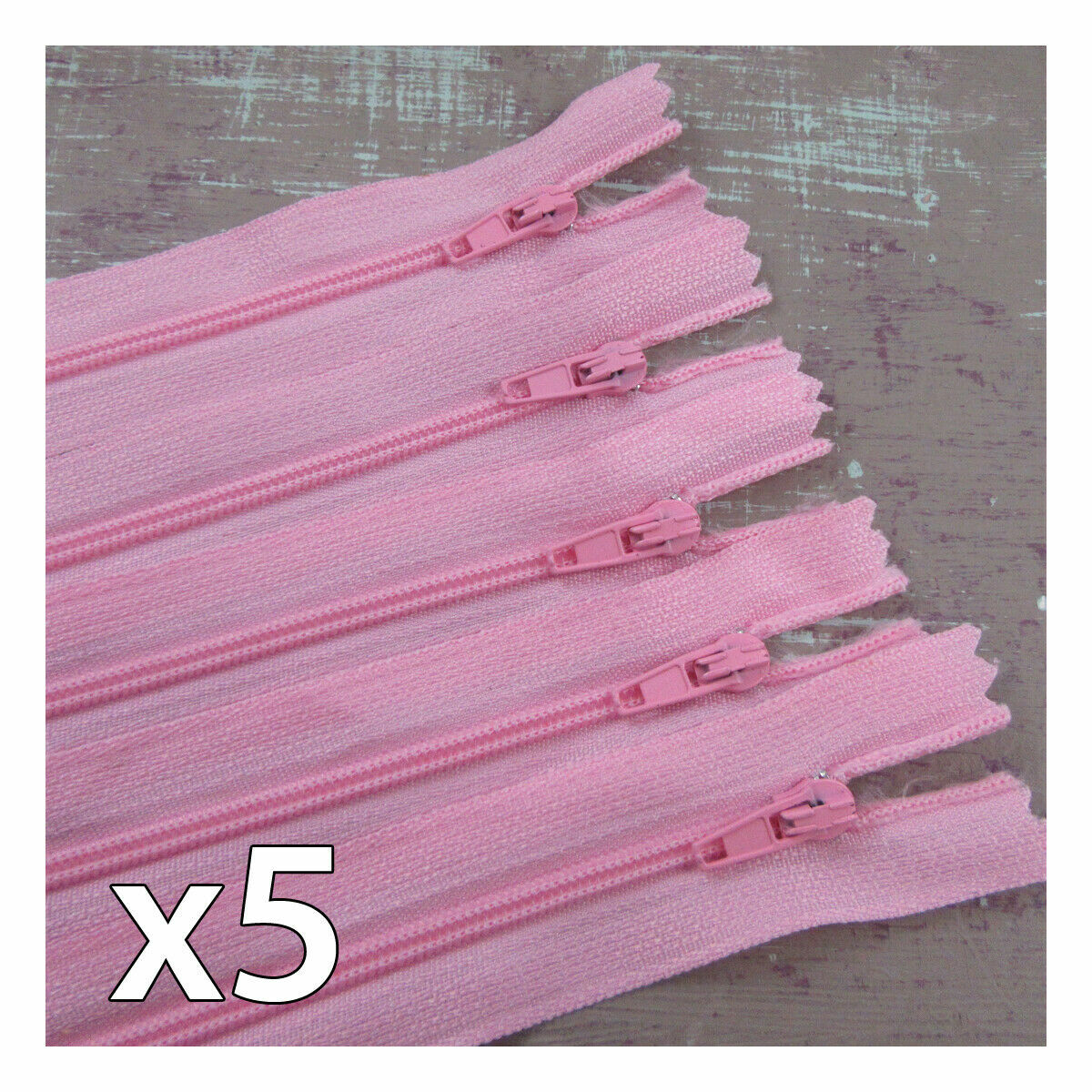 X 5 ZIPS No.3 CLOSED END 4" 22" NYLON ZIPS *26 COLOURS* SEW CUSHIONS