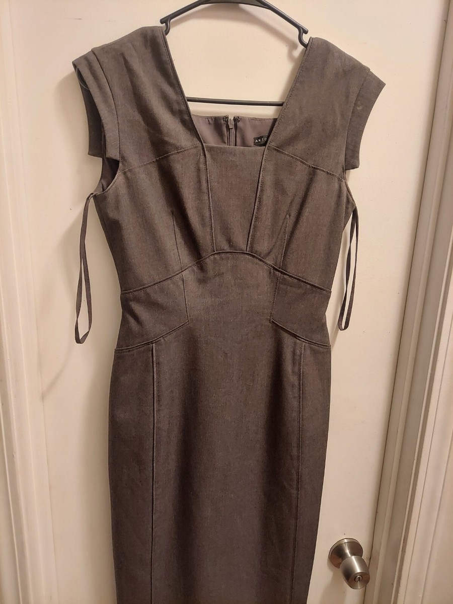 grey empire waist dress Flat Tie-Shoulder Empire Waist Maxi Dress with Front Slit