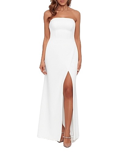 aqua by aqua white dress Every angle considered. Introducing the Evolution in Organza The Angelique Dress is a sleeveless drop Aqua Womens Feather Trim Midi