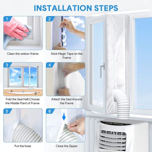 Schlauchadapter Abluftschlauch Adapter Fensterabdichtung für Mobile Klimaanlagen - Bild 3 von 24