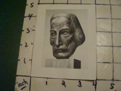 LOUIS FERON sculptor, chaser, gold & silversmith: card SIGNED w ST PETER HEAD
