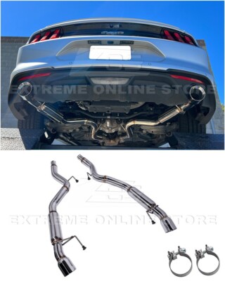For 15-Up Ford Mustang 2.3L Ecoboost 3.7L V6 Muffler Axle Back Dual Tips Exhaust