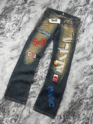 Vintage Dolce & Gabbana Big Logo Flared Jeans Denim Women Size 27
