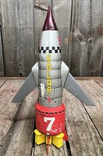 Vintage 60  s Nomura T.N. Solar X S-X7 Battery Operated Space Rocket Tin Toy