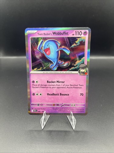 Team Rocket's Wobbuffet 82/182 Holo Destined Rivals -Near Mint- Pokemon TCG