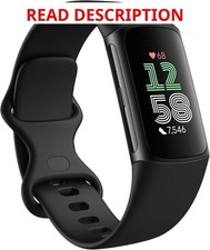 Fitbit Charge 6 Fitness Tracker - Black - With Charger - GA05183NA
