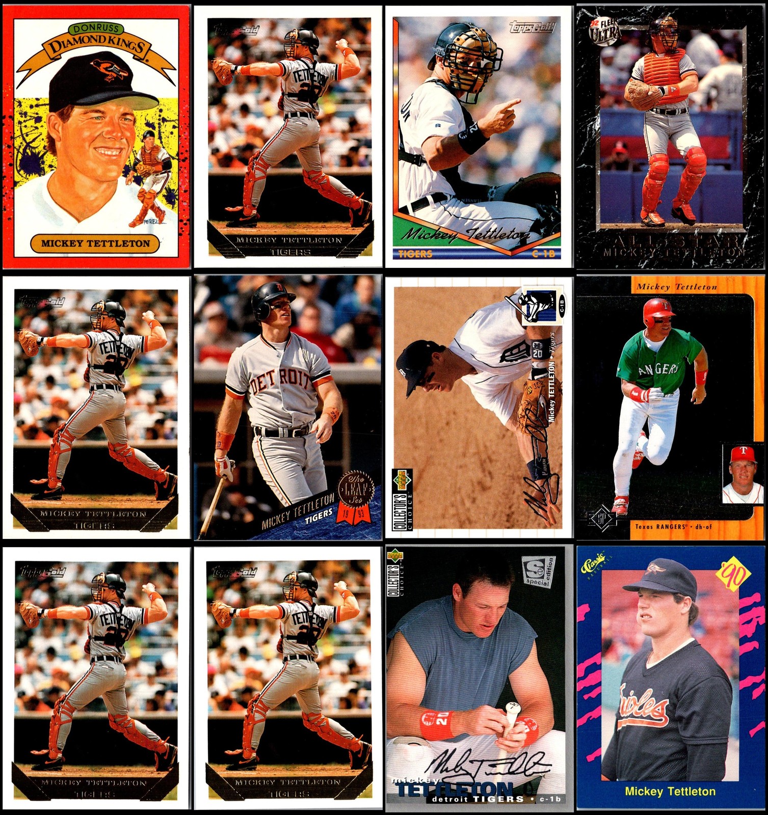 Mickey Tettleton (18) Card Lot - FREE SHIPPING