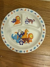 Vintage 1990s Kids Melamine Divides Plate