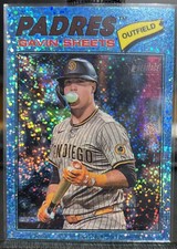 2026 Topps Heritage - Gavin Sheets #127 Chrome Dark Blue Sparkle Padres