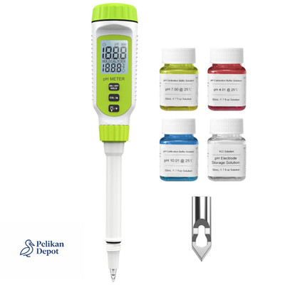 pH Meter Tadeto Digital LCD Display mit Thermometer Kalibrierung Set