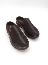 Easy Spirit Travel Time Womens Dark Brown Slip On Round Toe Clogs Size 9 W