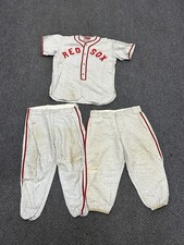Vintage 1940s 50s Boston Red Sox Rawlings Baseball Jersey and Pants Wool Large