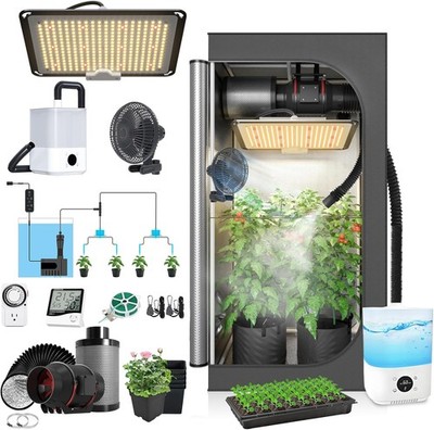 Upgrade Integrated Auto Grow Tent Kit 32x32x64 S1000 LED