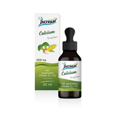 Increase Calcium Tropfen - 60ml - 2500mg Calcium pro Tagesdosis -Vegan
