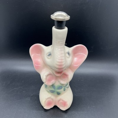 Kitschy Vintage American Bisque Elephant Laundry Bottle Sprinkler Japan 1940-50s