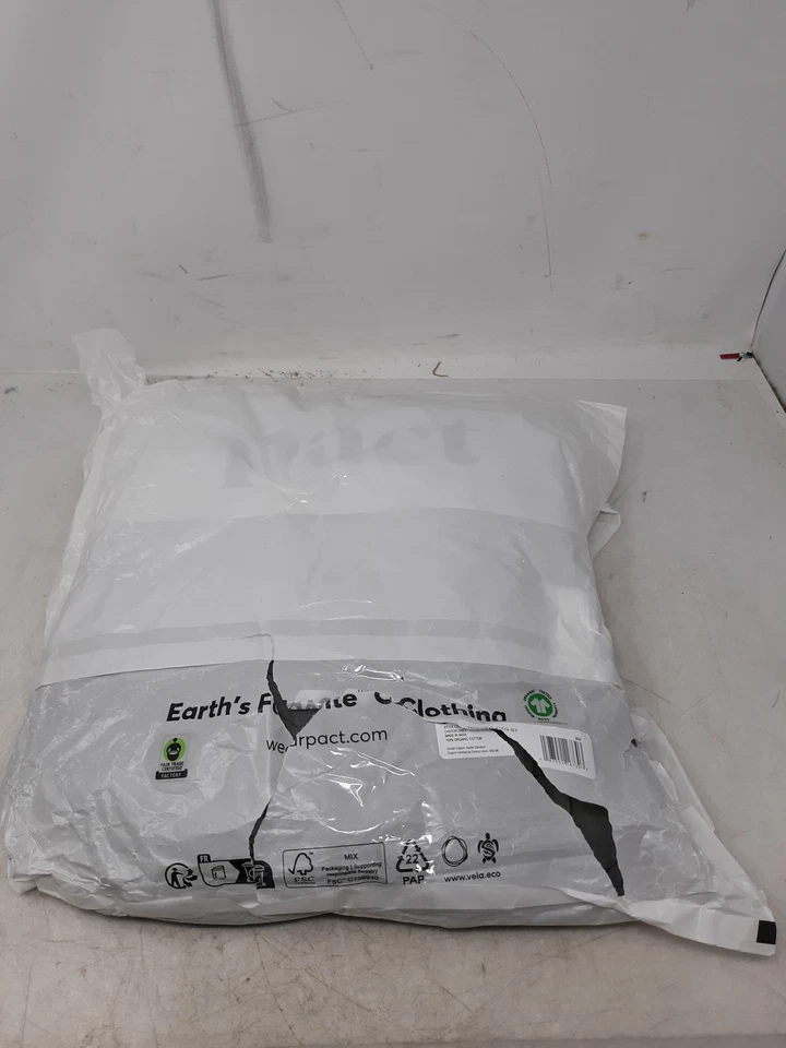 Paquete de 2 farsas acolchadas orgánicas Pact estándar gris ricino 100 % algodón nuevas Foto 4 de 4