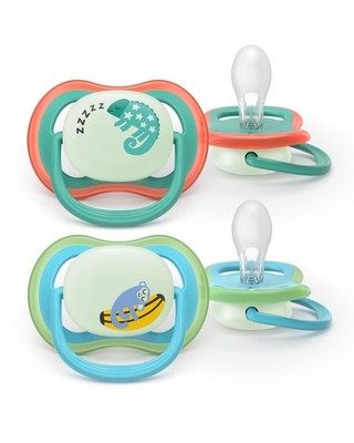 Philips Avent Schnuller ultra air Night 6 - 18    Monate  Affe & Chamäleon