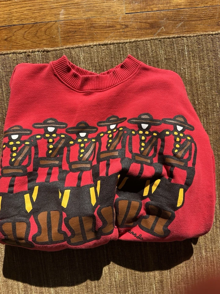 Винтажный 90-х Marc Tetro Канада Crewneck свитер горы красный размер маленький средний - Изображение 3 из 4