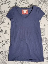 C&C California V Neck T Shirt dress Womens Small Blue Casual Soft Tee