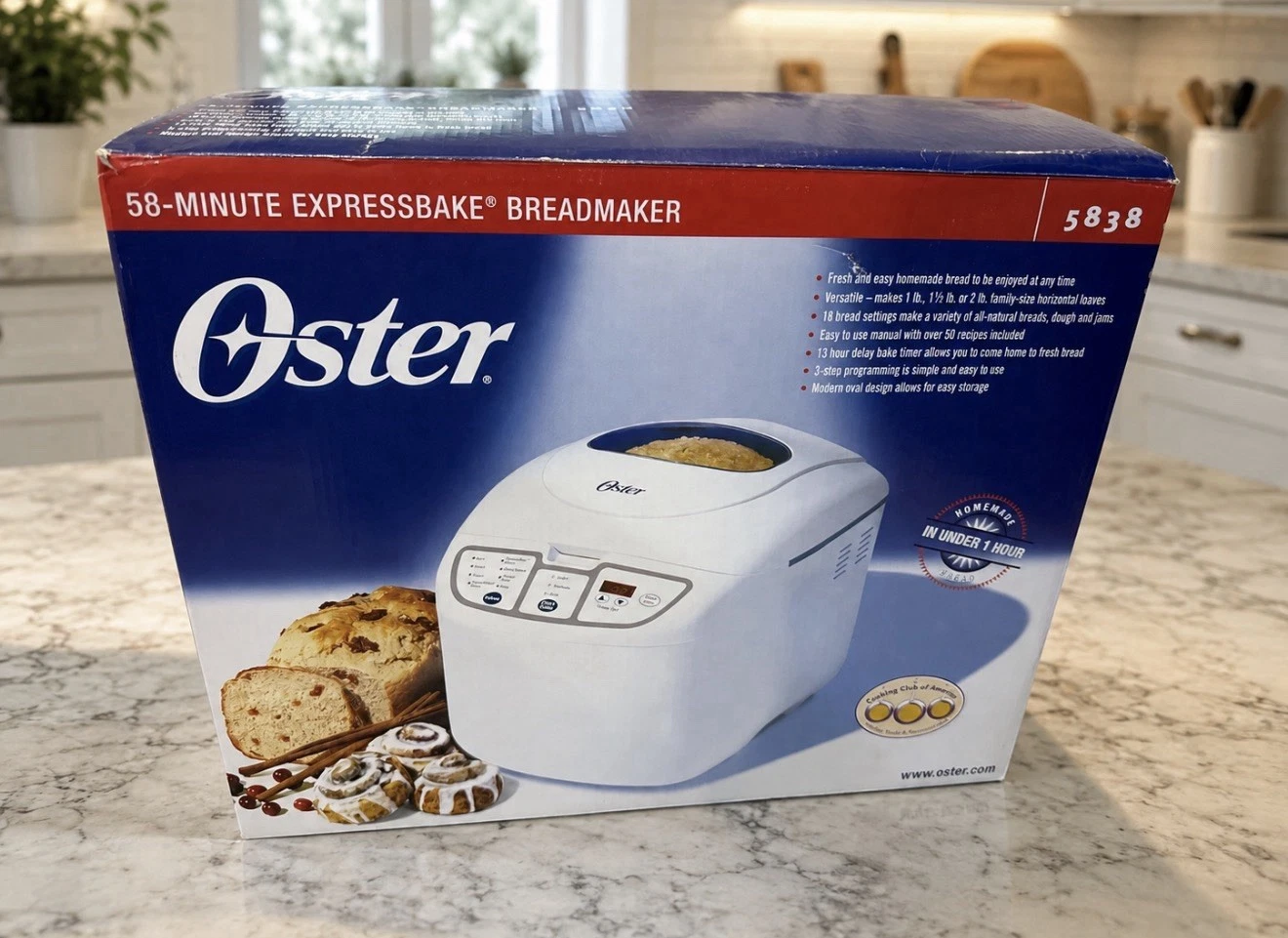 Oster Expressbake 5838 Bread Maker Machine White New In Open Box Never Used