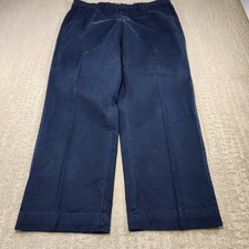 Vintage Polo Ralph Lauren Pants Men 36x30 Preston Fit Blue Trouser High Rise