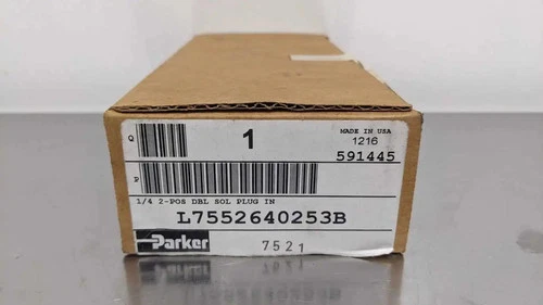 Parker L7552640253B 2 Position Double Solenoid Plug In 1/4" NPT 591445