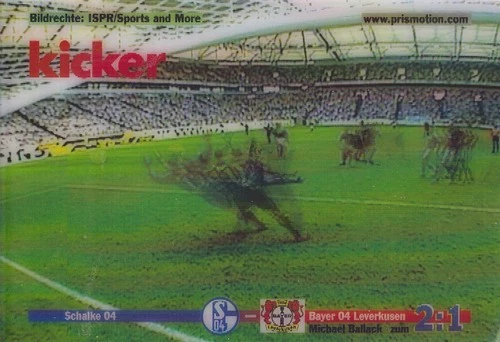 KICKER WOBBLE PICTURE 2002 Schalke 04-Bayer Leverkusen Michael Ballack MINT