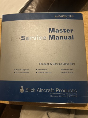 Master Service Manual Slick Aircraft Products Aviation Service And Repair.