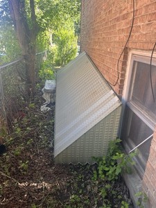 Green/Gray Aluminum awning 