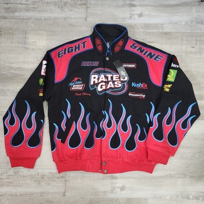 8&9 Clothing Rated Gas Nascar Jacket Large Racing Flames Match Jordan 3 Rare Air