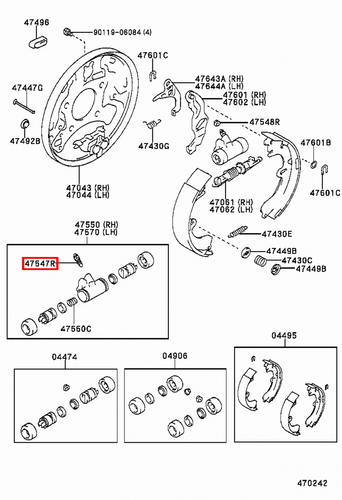 Genuine Yaris NCP11 NCP10 KSP90 KSP130 Rear Drum Brake Cylinder Bleeder Nipple - Picture 3 of 20
