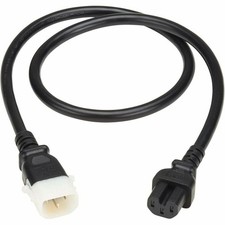 Eaton P018E03 PDU Power Cord C15 to P-Lock C14 3ft 14AWG Black