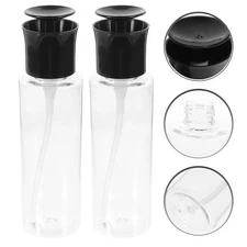 2 Pcs Press Type Airless Lotion Pump Bottle 500 ml Refillable Travel Container