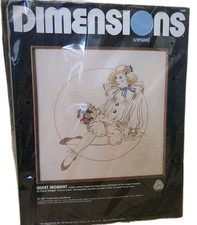 Dimensions Crewel  Embroidery Kit Quiet Moment 1299 20x20 1985 Ballerina Clown