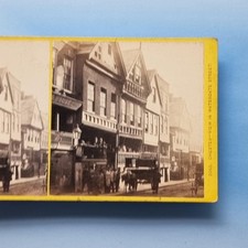 Chester Stereoview C1870 Real Photo Cheshire Busy Victorian Watergate Scene