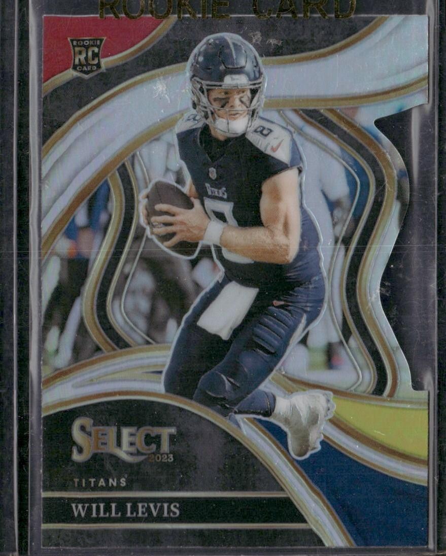 2023 Panini Select #206 Will Levis Black and Gold Prizms Die Cuts