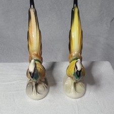 Ceramic Pheasant Figurine Pair Multicolor Marked K4534 Collectible