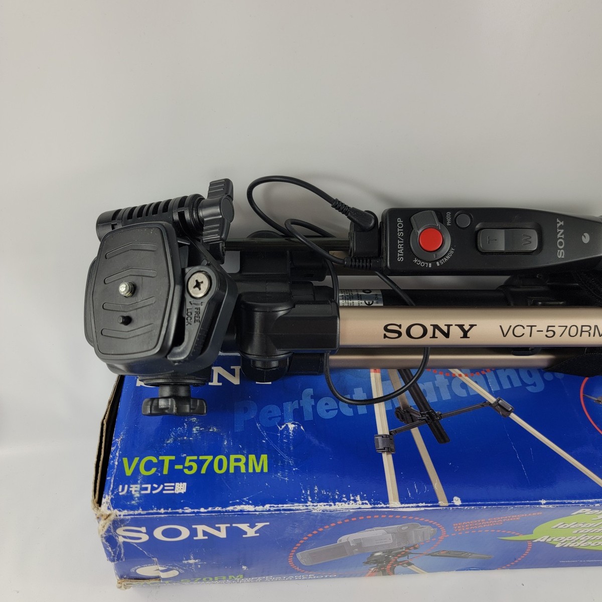 Sony VCT-570RM For Handycam Video Camera Tripod Adjustable Remote 