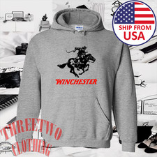 Winchester Guns Pistols Rifle Firearms Men's Grey Size S-3XL