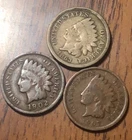 Indian Cent Penny’s 1863,1902,1907, Get (3) Of These Actual Nice Coins D005