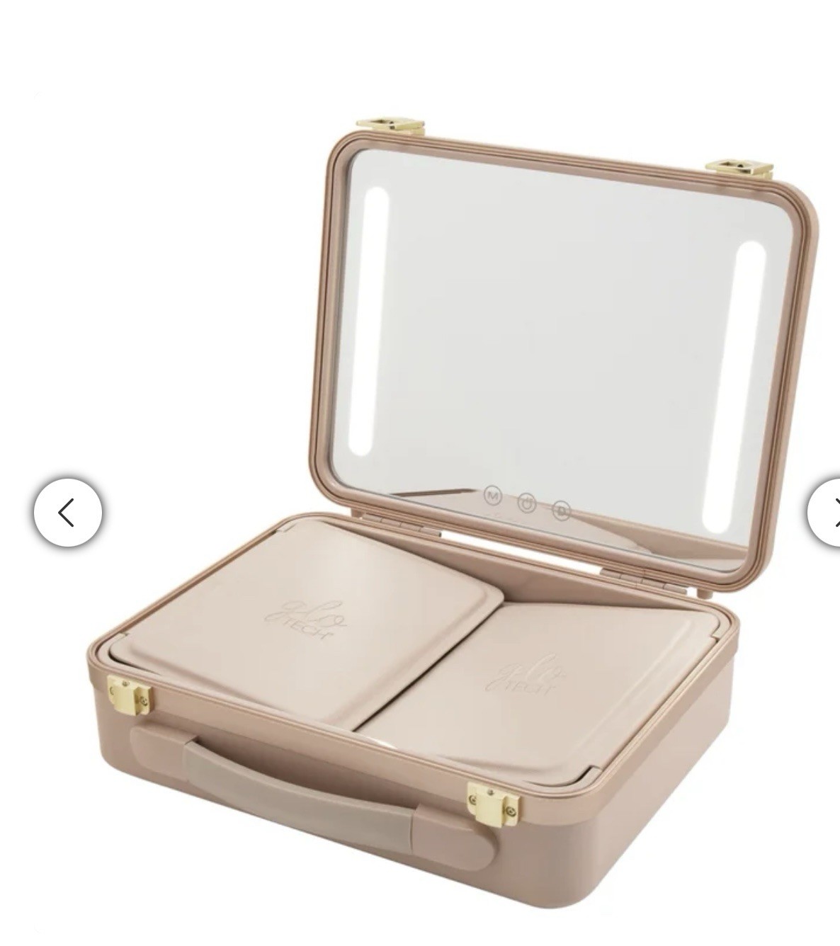 Glo Tech Beauty Case with LED Mirror Pink New in Box