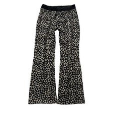Juicy Couture Women's Leopard Print Velour Flared Track Pants Loungewear Size XL