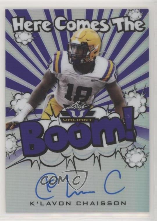 2020 Leaf Valiant Purple 1/20 K'Lavon Chaisson #HCB-KLC Rookie Auto RC 3c2