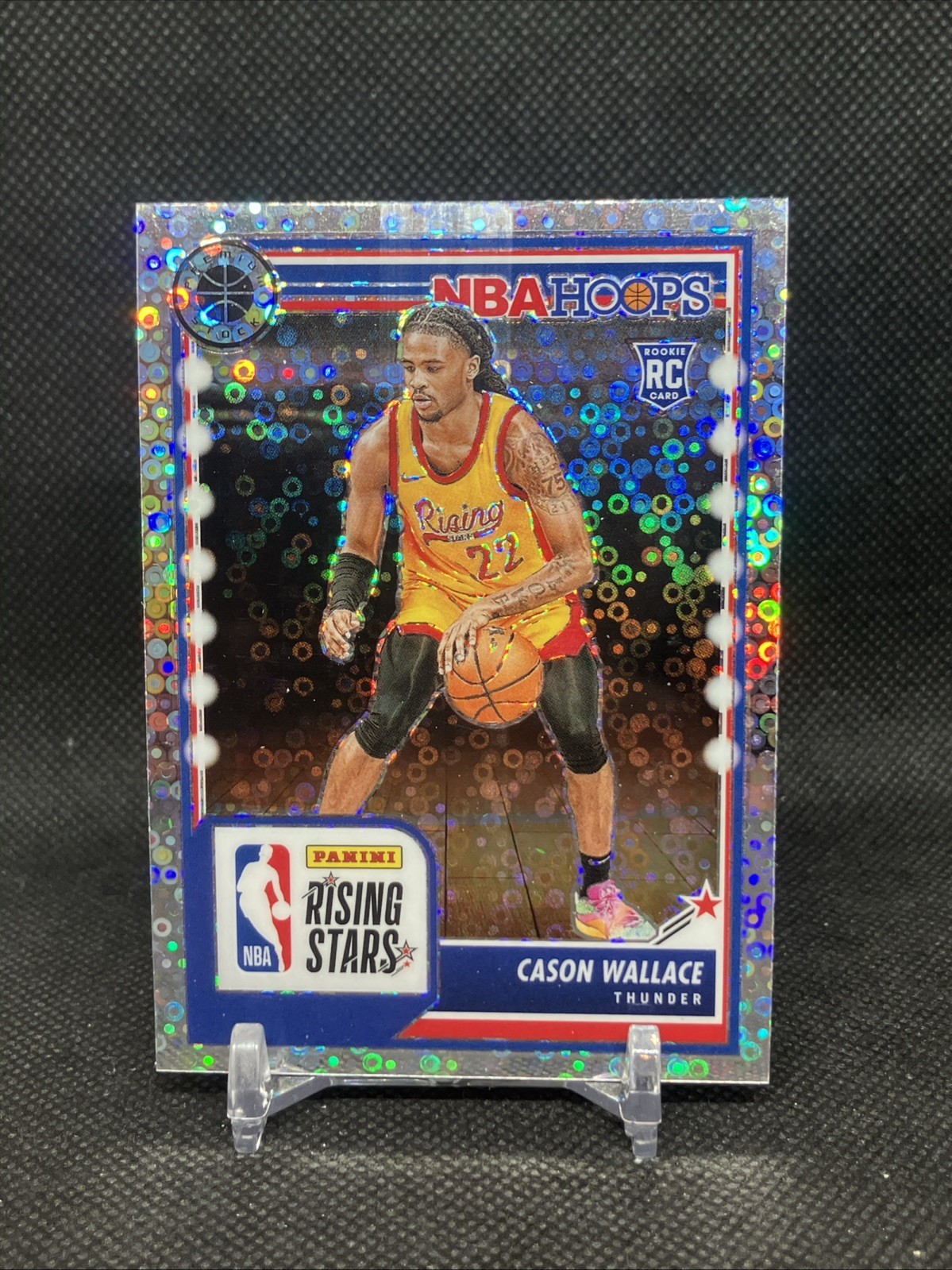 2023 Panini Hoops Premium Stock 281 Cason Wallace Disco Prizm Rookie SP